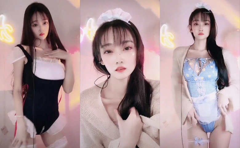 抖音主播 – 冰淇淋 直播死库水套装整活热舞[2V-300M]插图