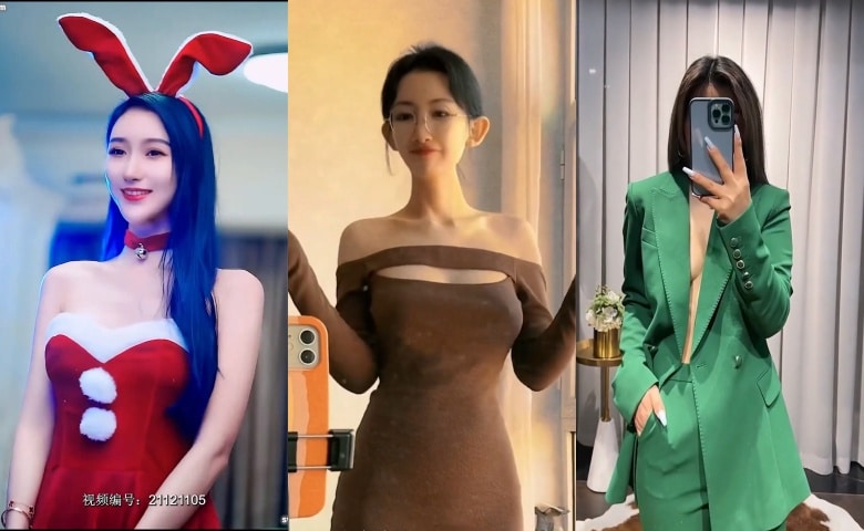 抖音重磅 – 无罩凸点抖胸福利短视频合集[10段剪辑N段视频-1.09G]插图