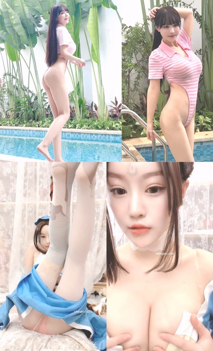 秀人网 – 朱可儿 蓝色不知火舞COS私拍+西双版纳条纹泳衣[5V-1.95G]插图