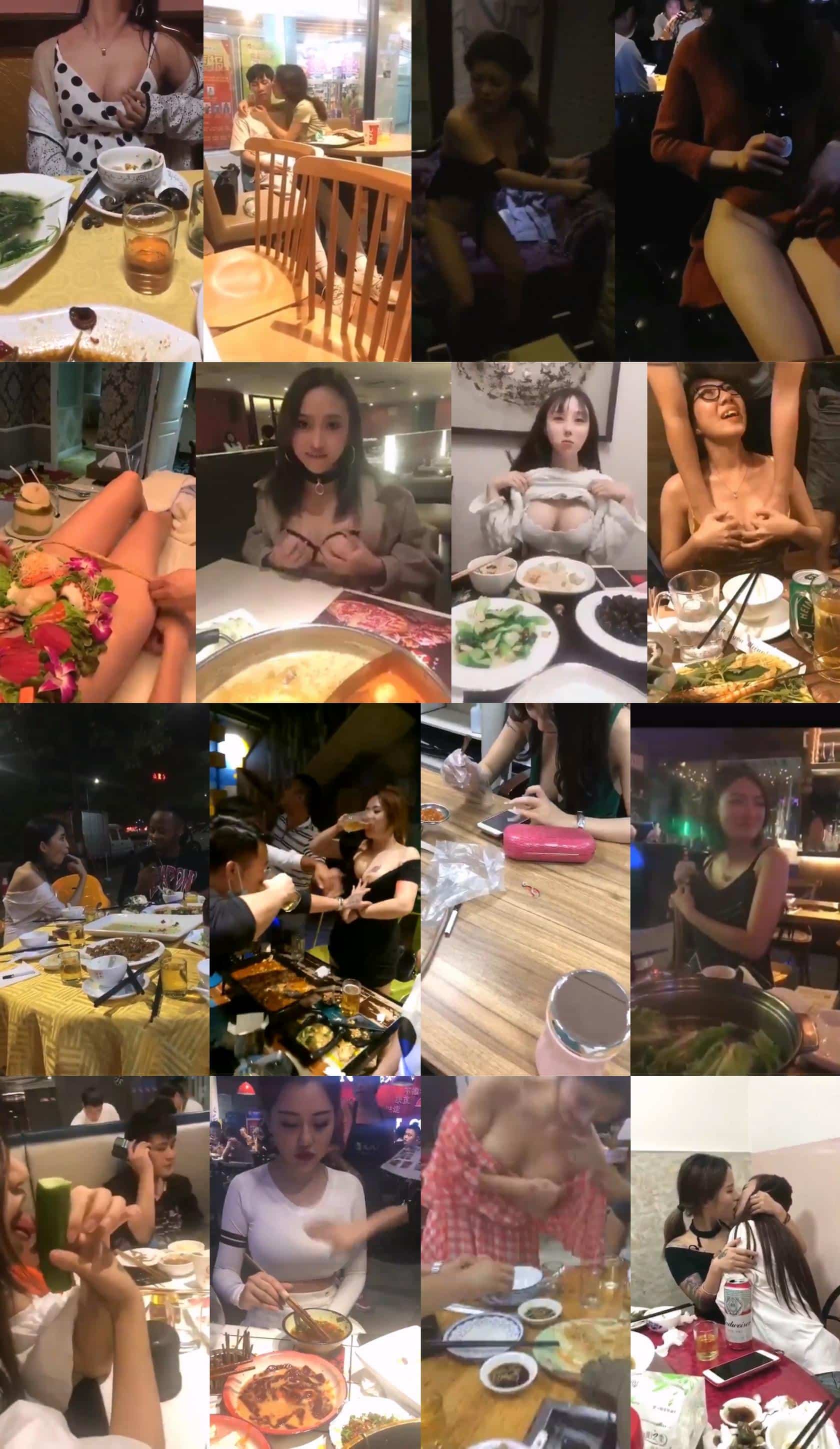 餐桌前的行色女们,主打的就是不在意目光的豪放