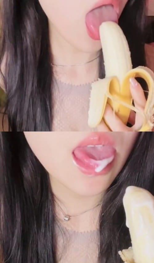 琉璃瓦助眠 单独付费音声ASMR镂空上衣吃香蕉[274M]插图